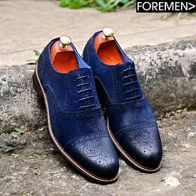 IVY | Midnight Blue Suede Oxford