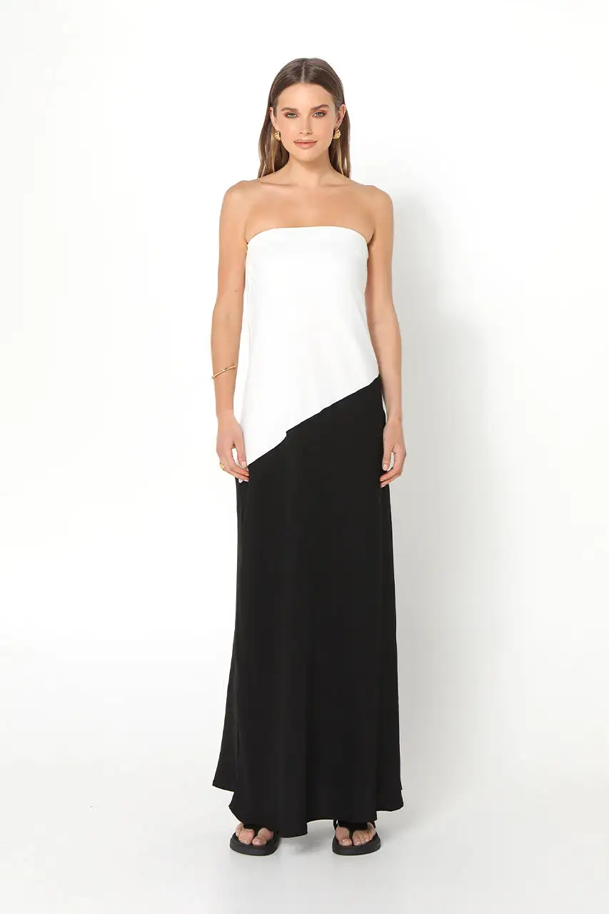 Joanna Maxi Dress | White & Black