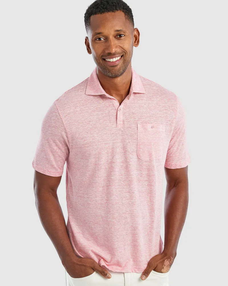 Johnnie-O Men's Castaway Linen Blend Polo