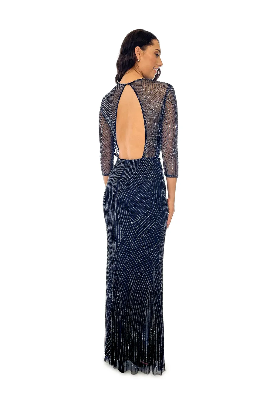 ----Jonte Designs   ----Curator Gown - Midnight Blue ---