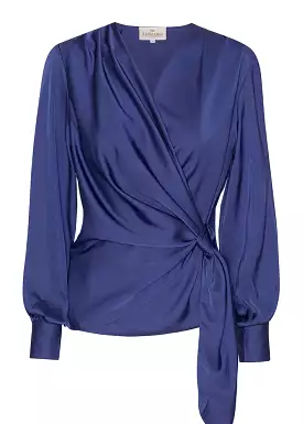 Karmamia Ines Blouse - Sl-om-bluse - Midnight Blue