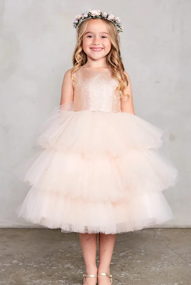 Layered tulle glitter bod dress