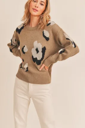 Leopard Floral Sweater