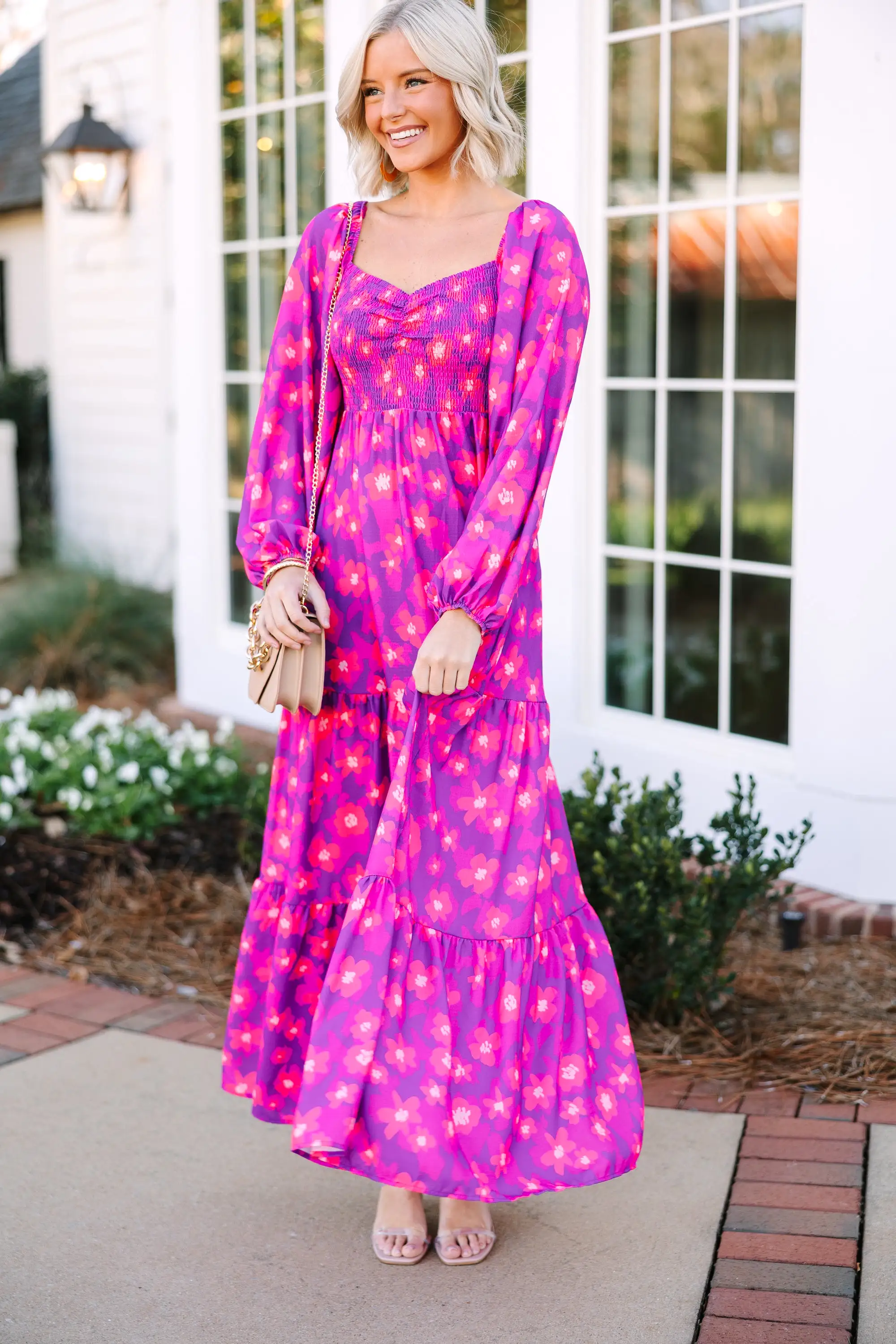 Living In Love Purple Floral Maxi Dress