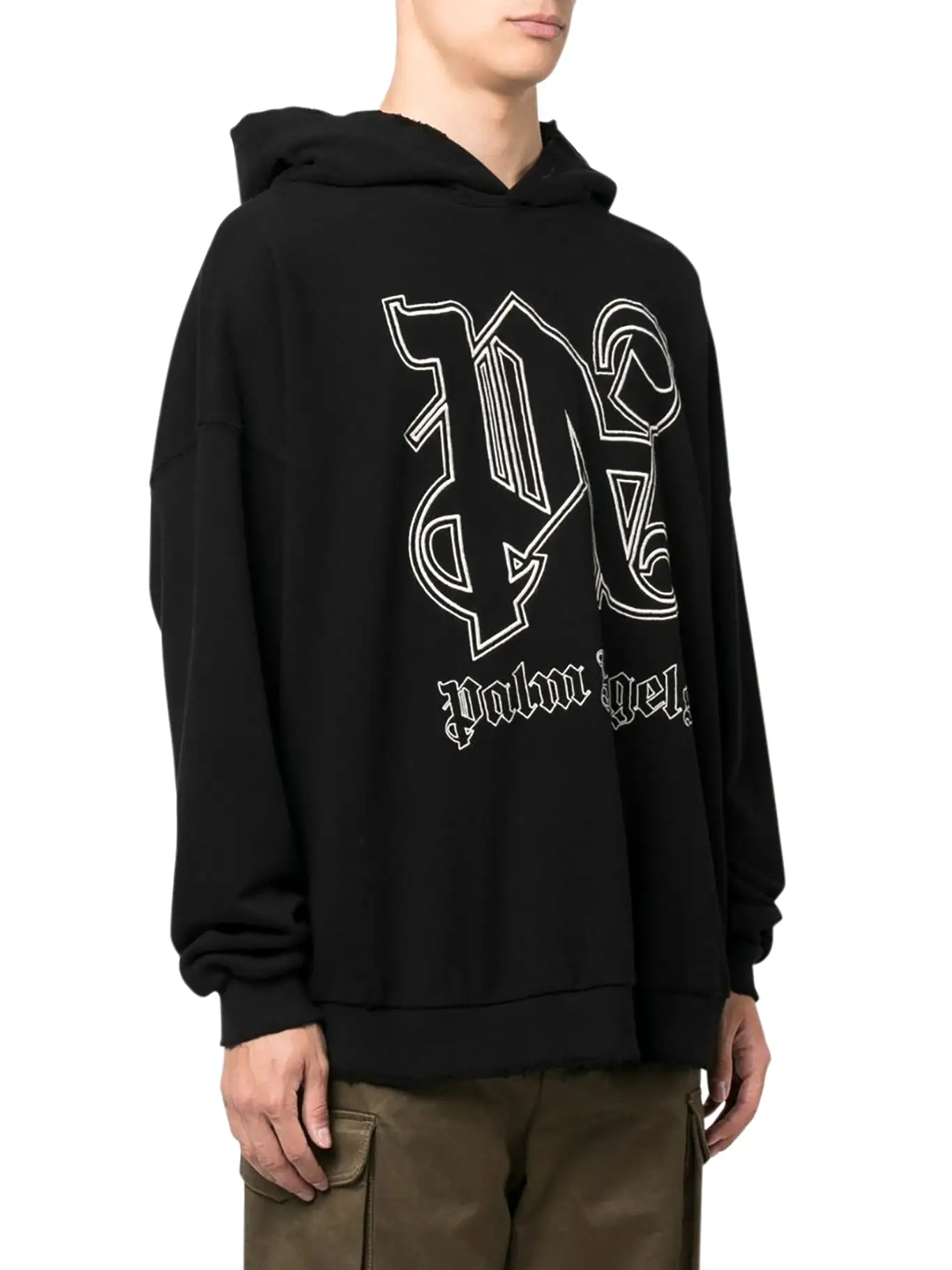 logo-print cotton hoodie