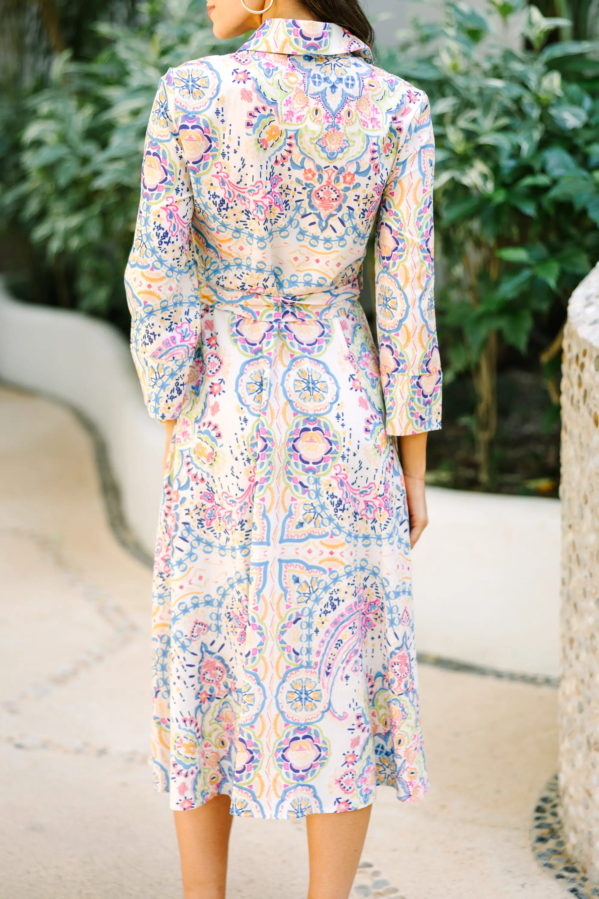 Make Me Feel Joy Multi Color Paisley Midi Dress