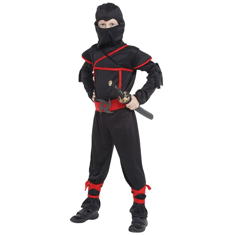 Martial Arts Ninja Cosplay Costumes For Kids Children Halloween Cosplay Mujer Fancy Party Decorations Dress Up