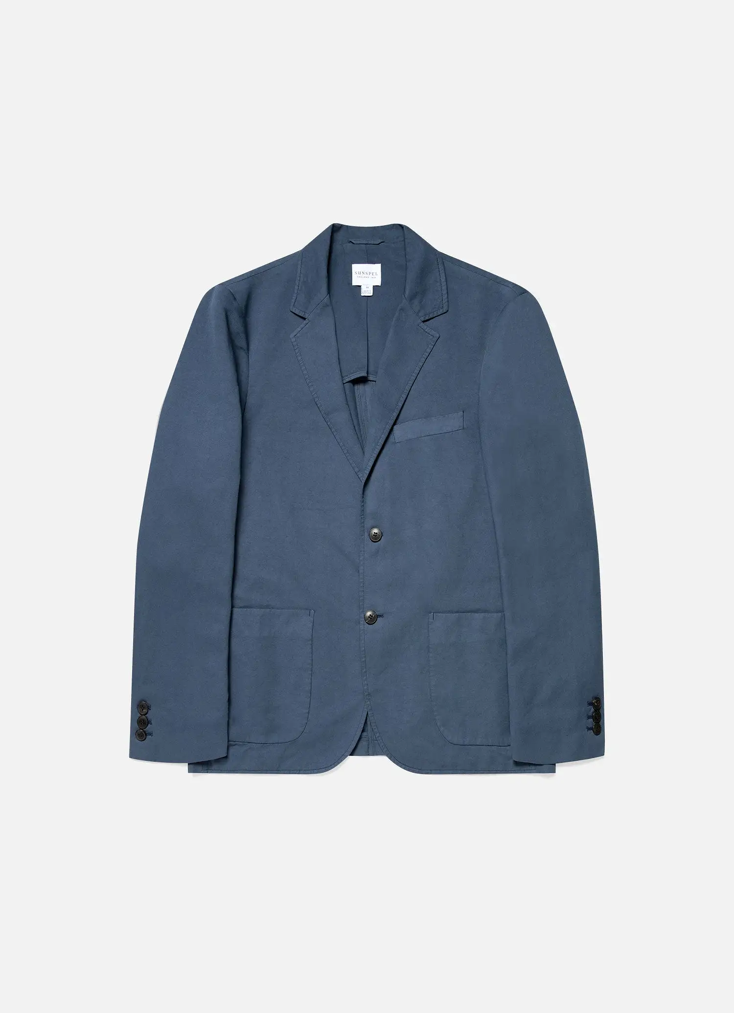 Men's Cotton Linen Two-Piece Suit in Shale Blue