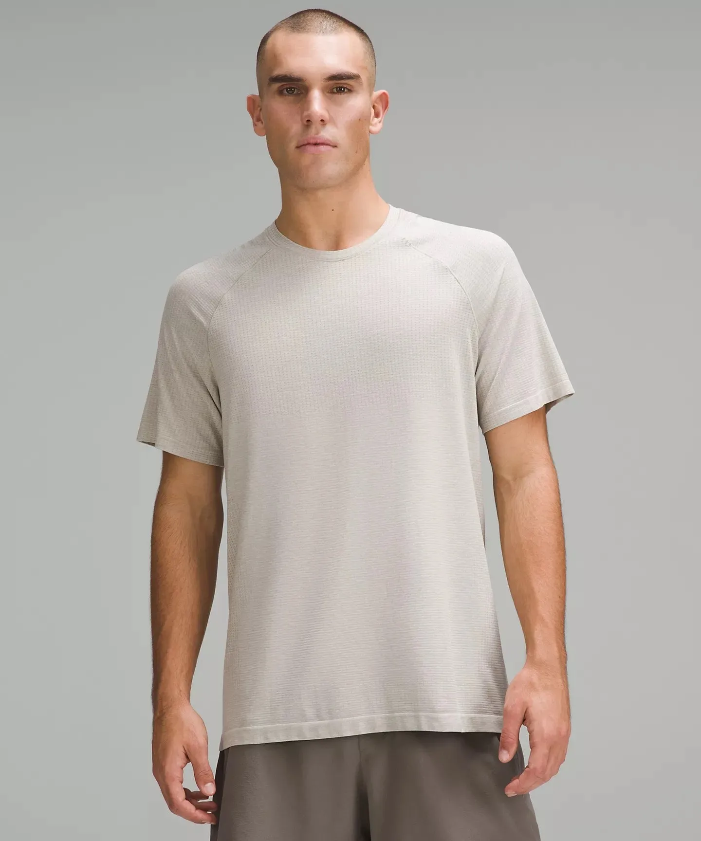 Men's Metal Vent Tech Short Sleeve Shirt (Raw Linen/White)