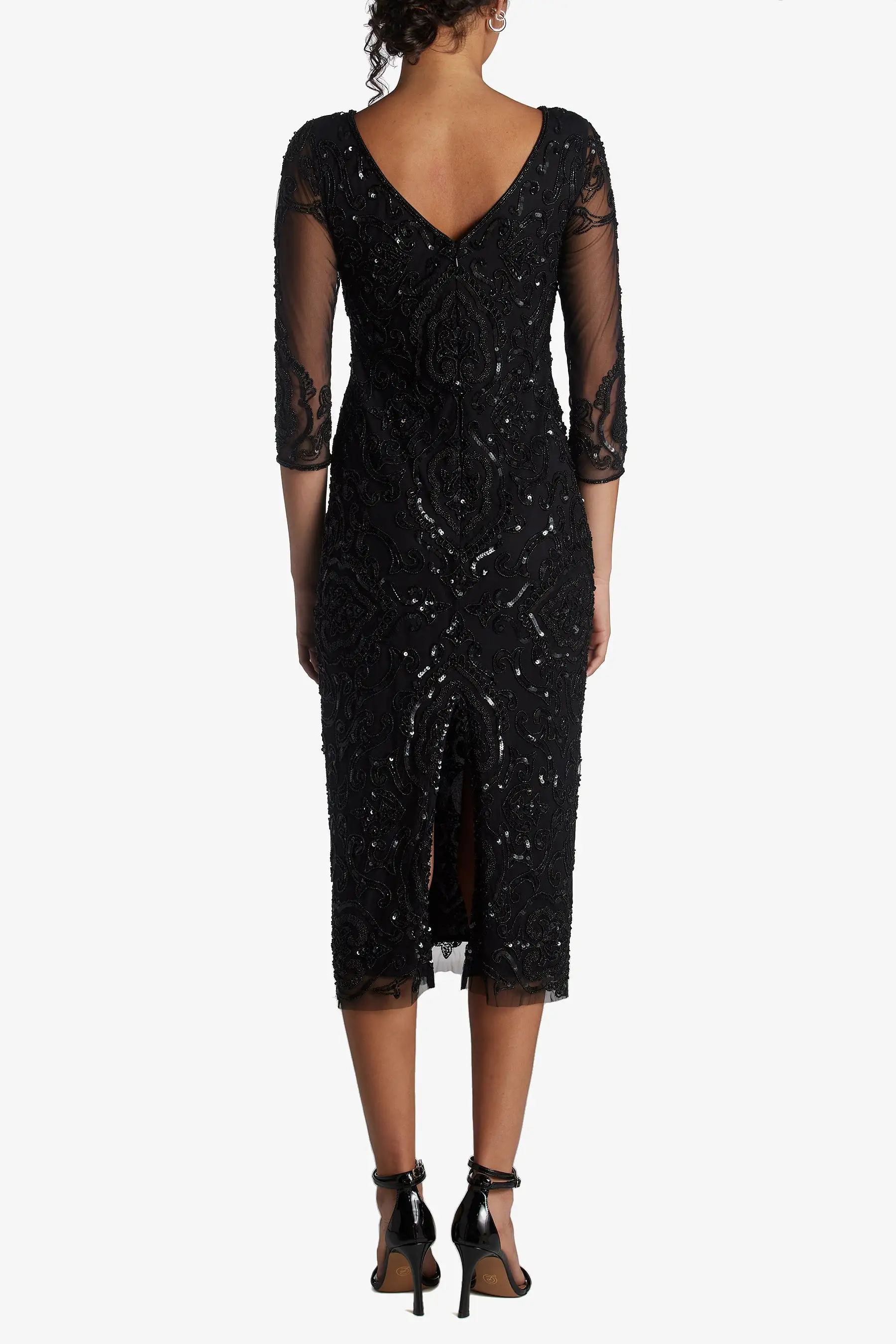 Midi Length Beaded Dress