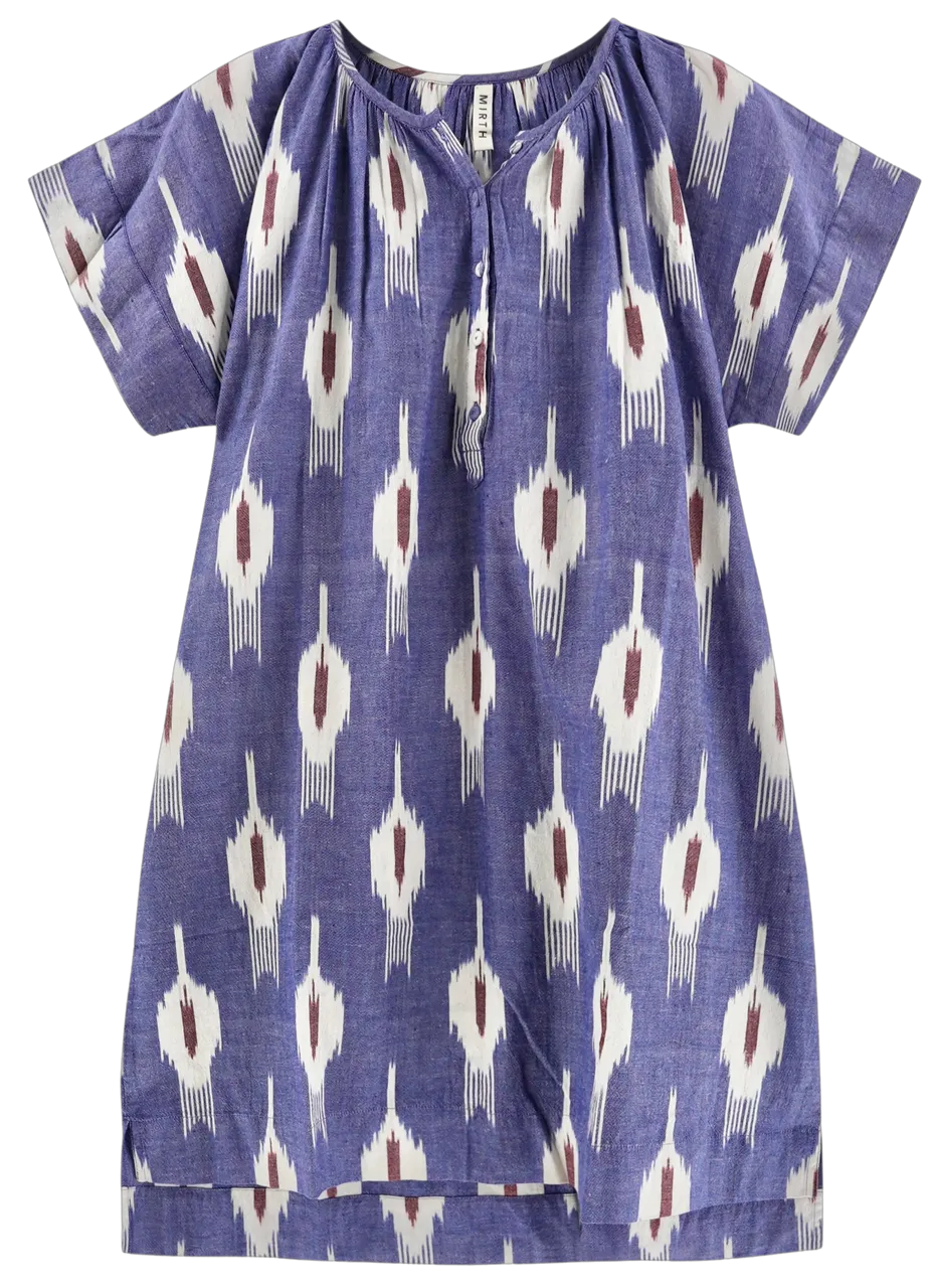 Mirth Night Dress, Nautical Ikat