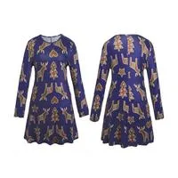 New Autumn Printed Christmas Dress - O-Neck xmas