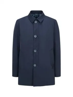 Overseas Station Season Big Chance 8 18 Men s Glossy Collar Single Coat Navy 270639