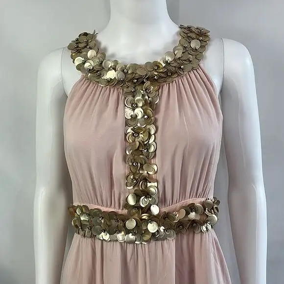 Pink with Gold Beads Red Valentino Gown