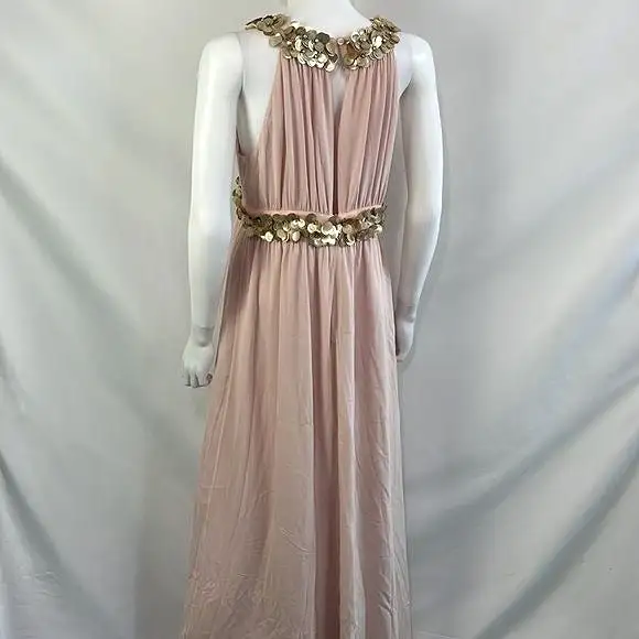 Pink with Gold Beads Red Valentino Gown