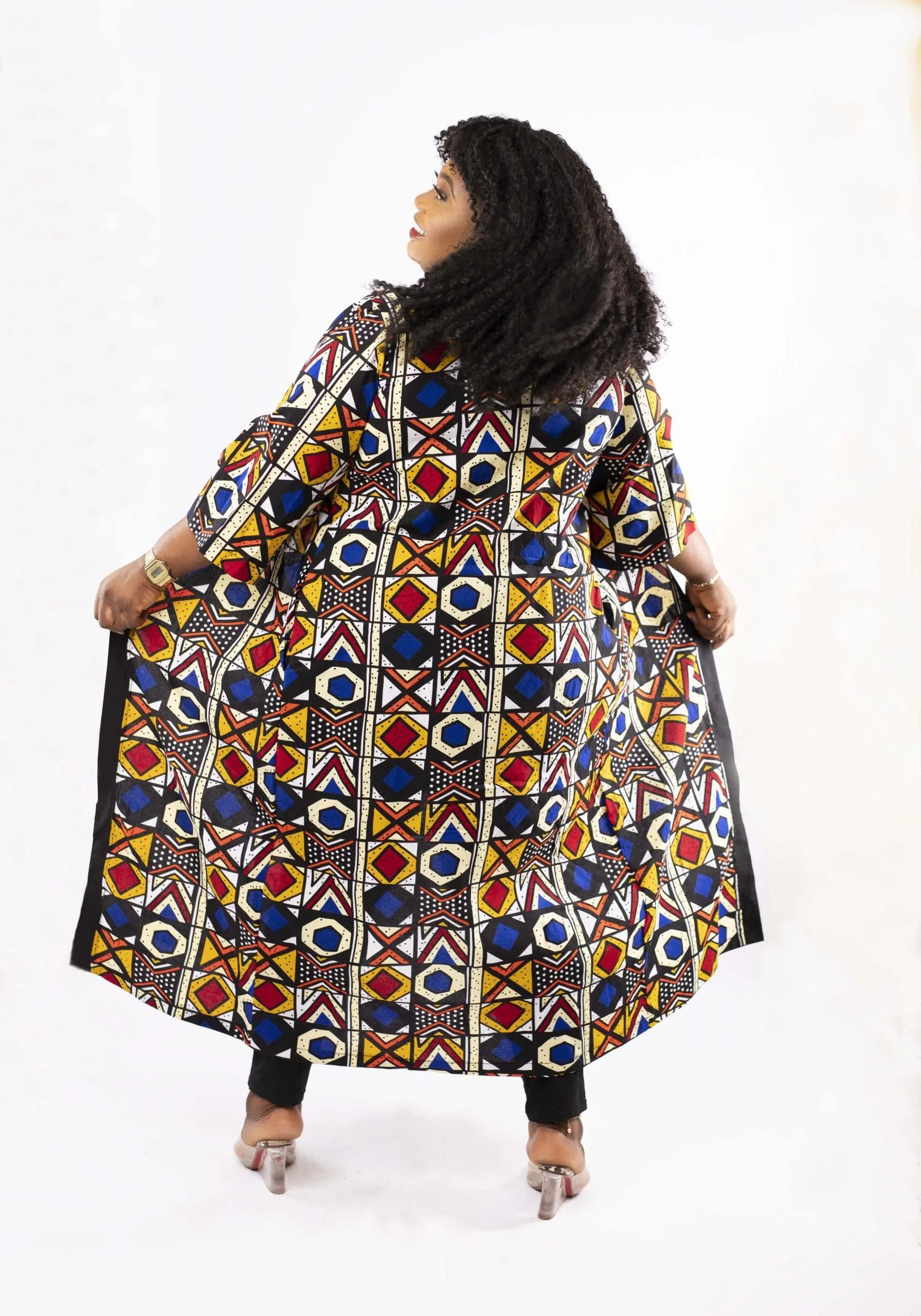 Plus Size Afreya Best African Print Kimono Jacket -