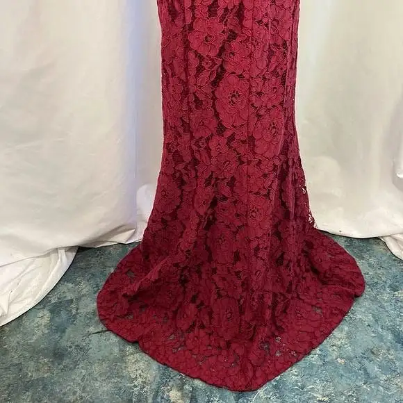 RalphLaurenWine Lace Gown