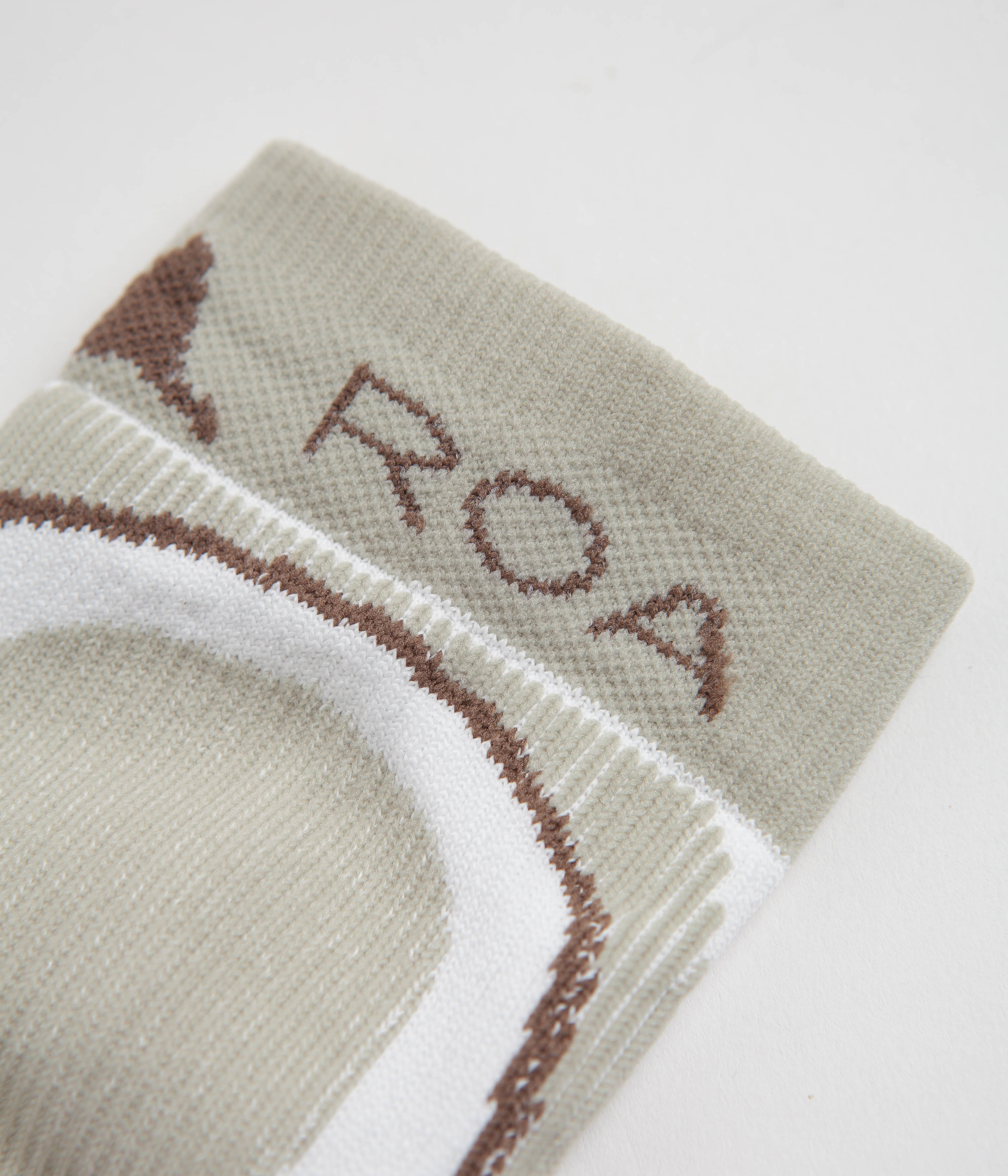 ROA Short Socks - Dove Grey / White