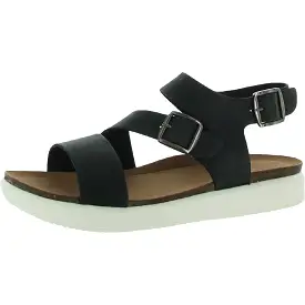 Rockport Womens Kells Bay W ASYM Leather Casual Flat Sandals