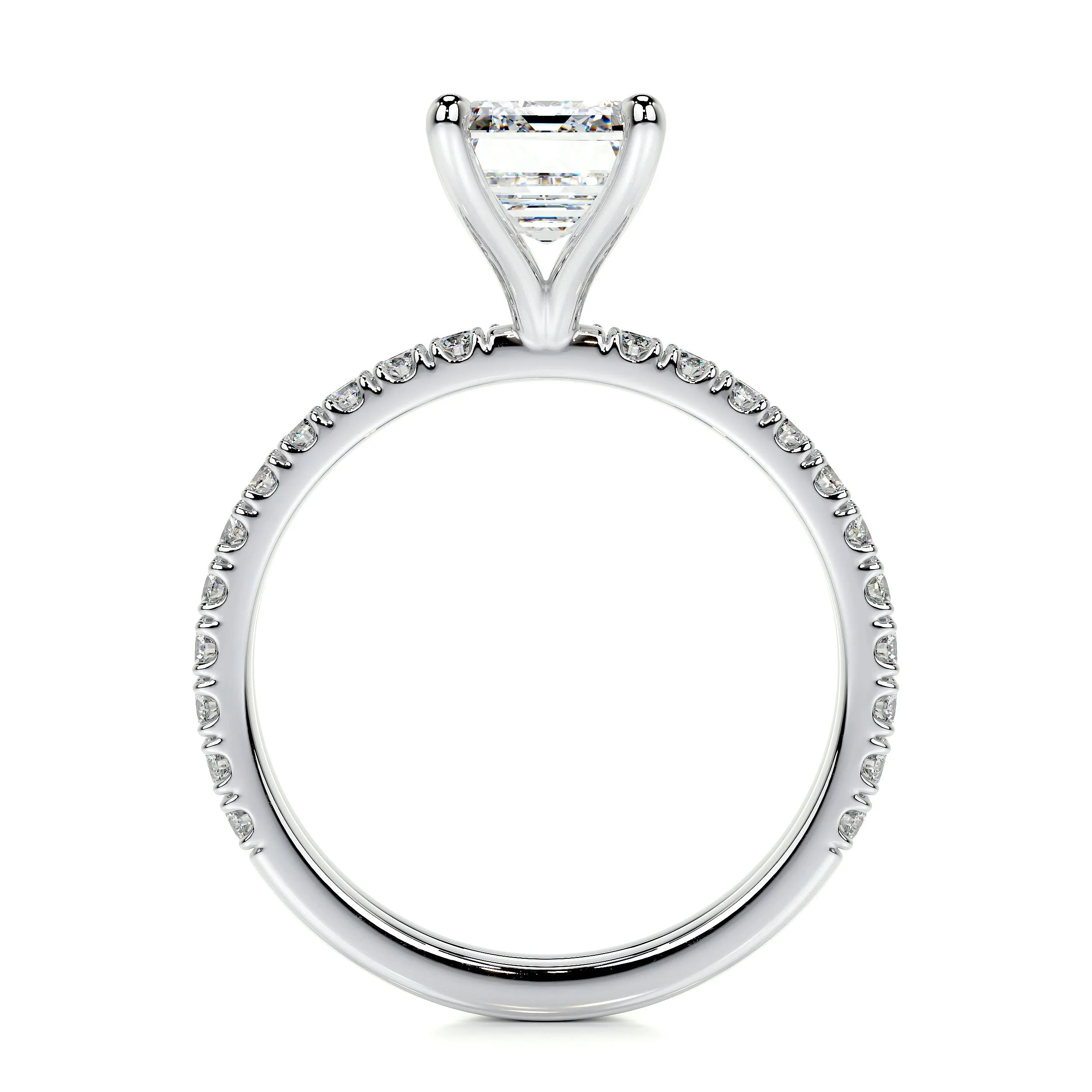 Royal Lab Grown Diamond Bridal Set -14K White Gold