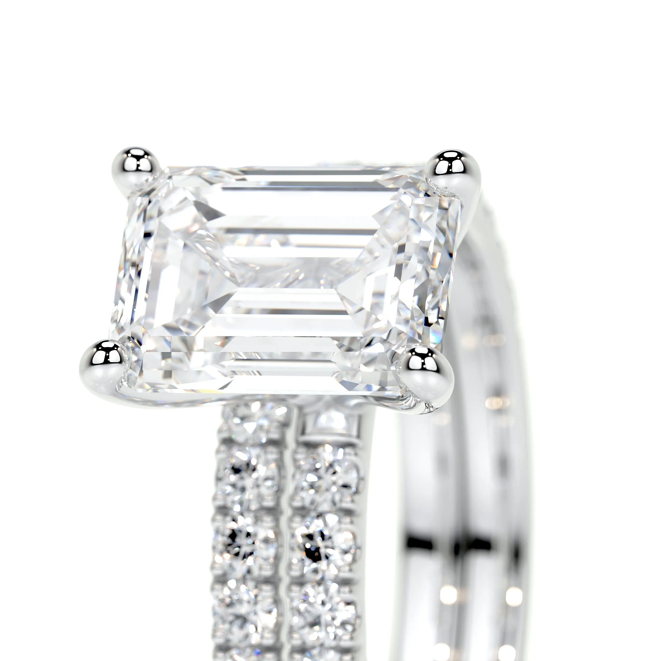 Royal Lab Grown Diamond Bridal Set -14K White Gold