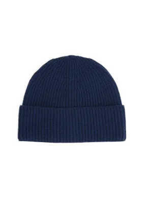 Saison 1865  Merino wool beanie - Blue