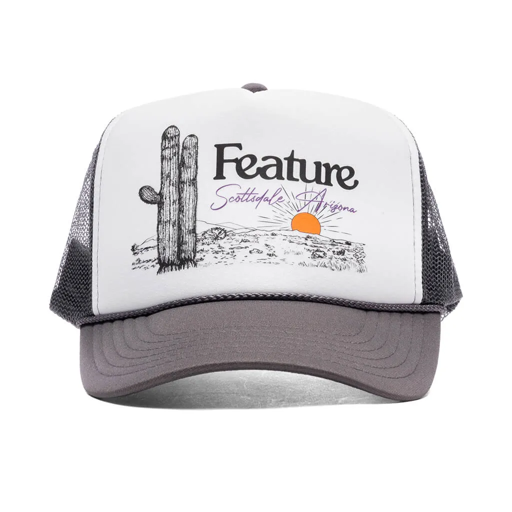 Scottsdale Cactus Trucker - Grey/White