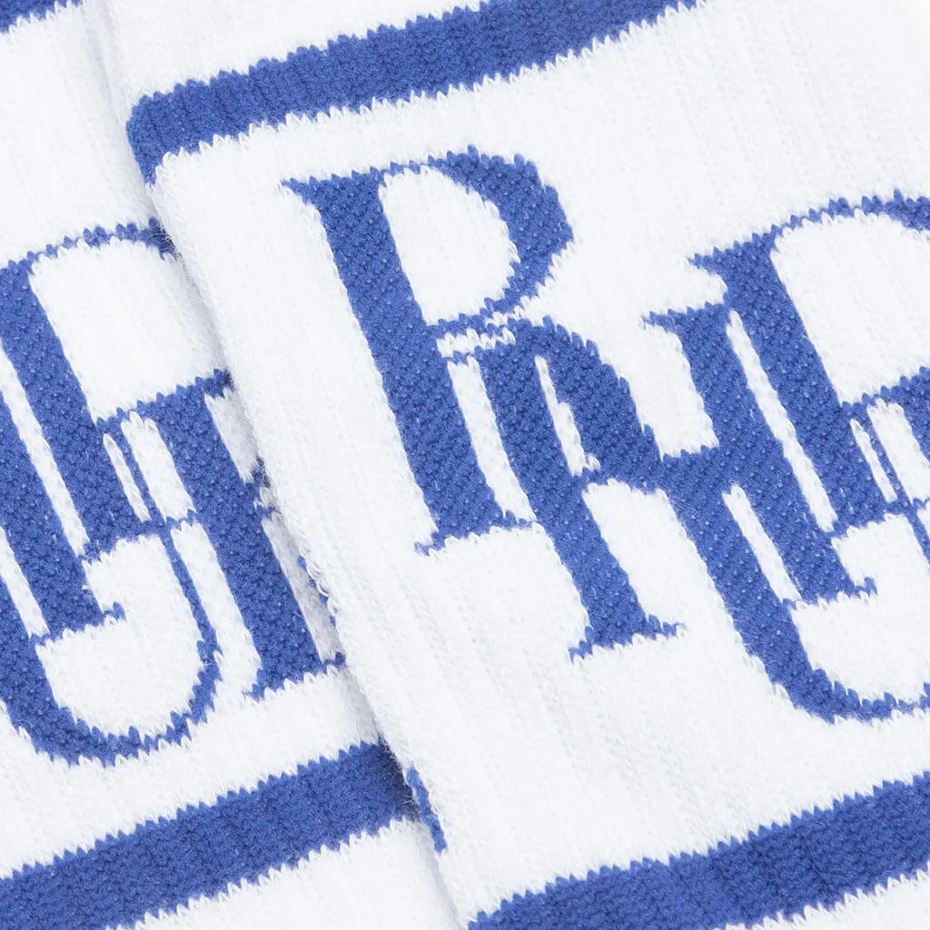 Scramble Logo Sock - White/Royal