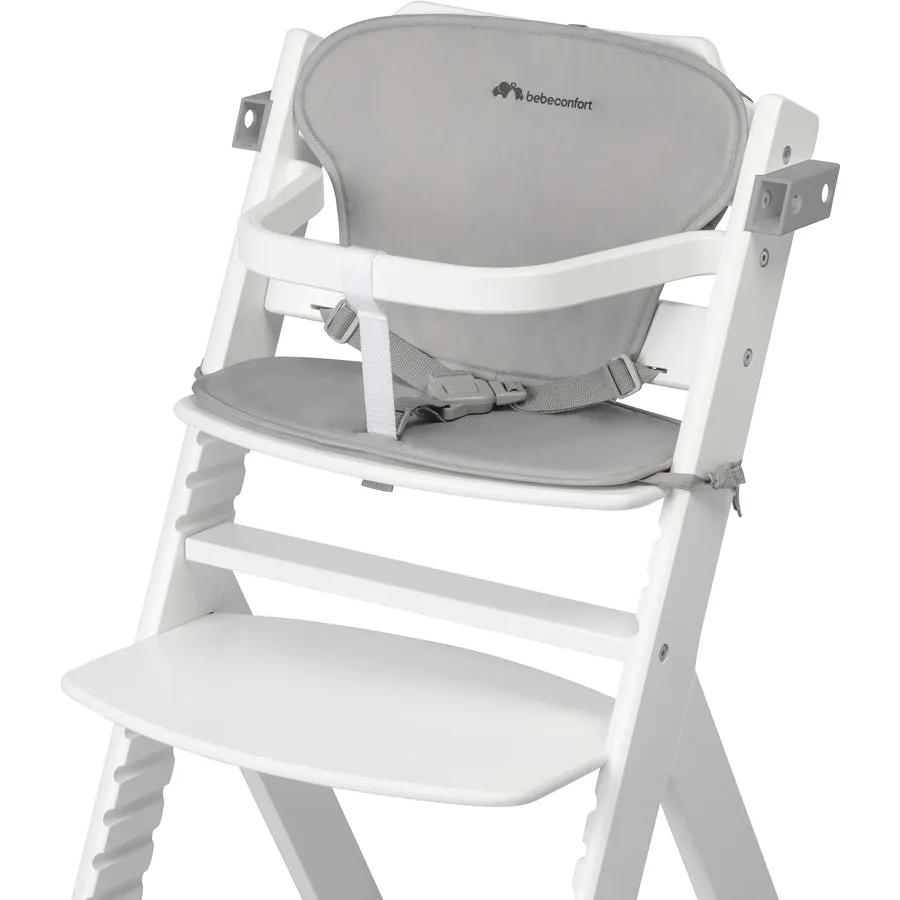 Seggiolone Pappa Bebeconfort Timba&Cushion White Grey