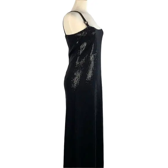 St Johns Black Sequin Evening Gown