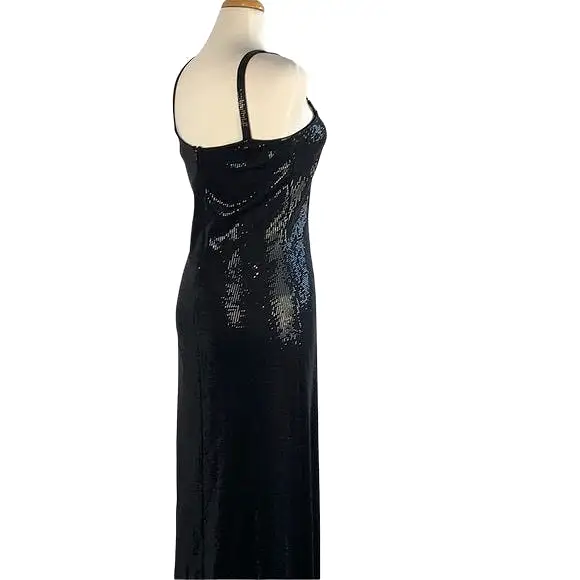 St Johns Black Sequin Evening Gown