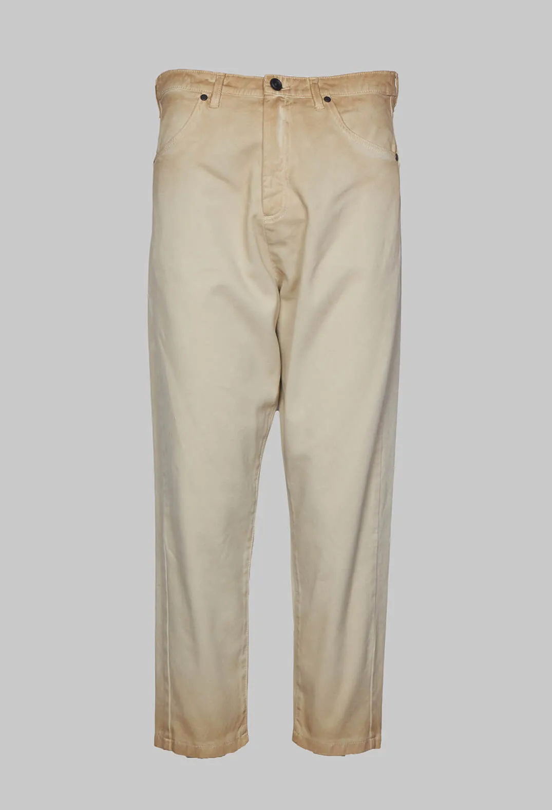 Straight Leg Jeans in Beige Dye Effect