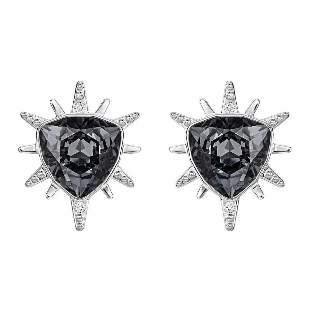 Swarovski Grey & White Crystal 2-in-1 Stud Earrings FANTASTIC - 5230607