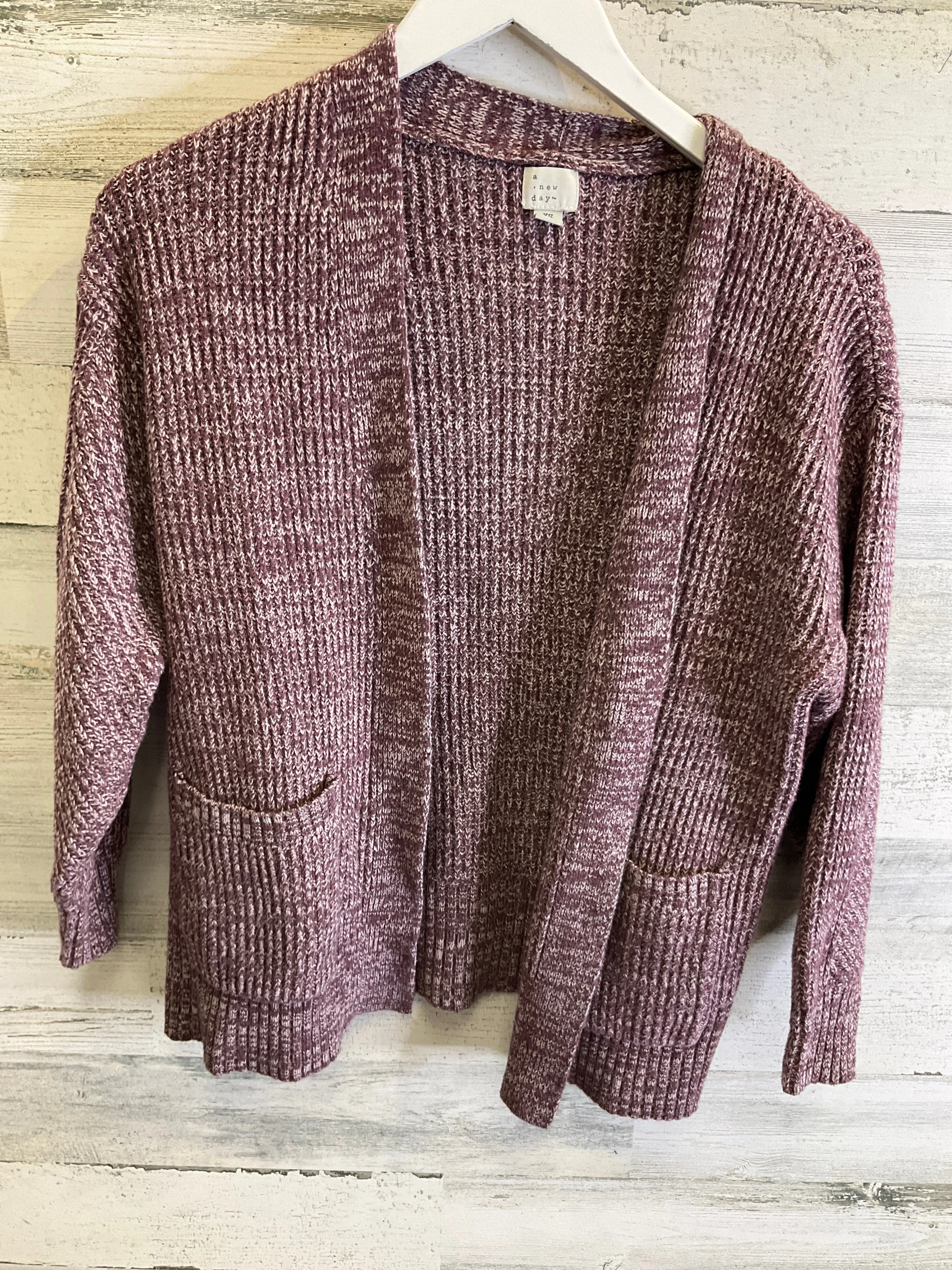 Sweater Cardigan By A New Day In Purple, Size: Xs