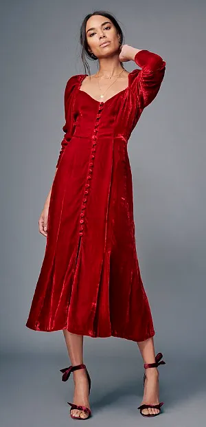 Sydney Silk Velvet Dress