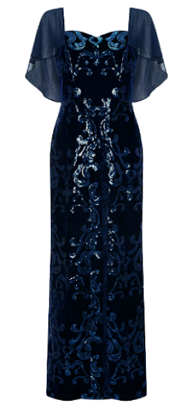 Tala Sequin Velvet Gown