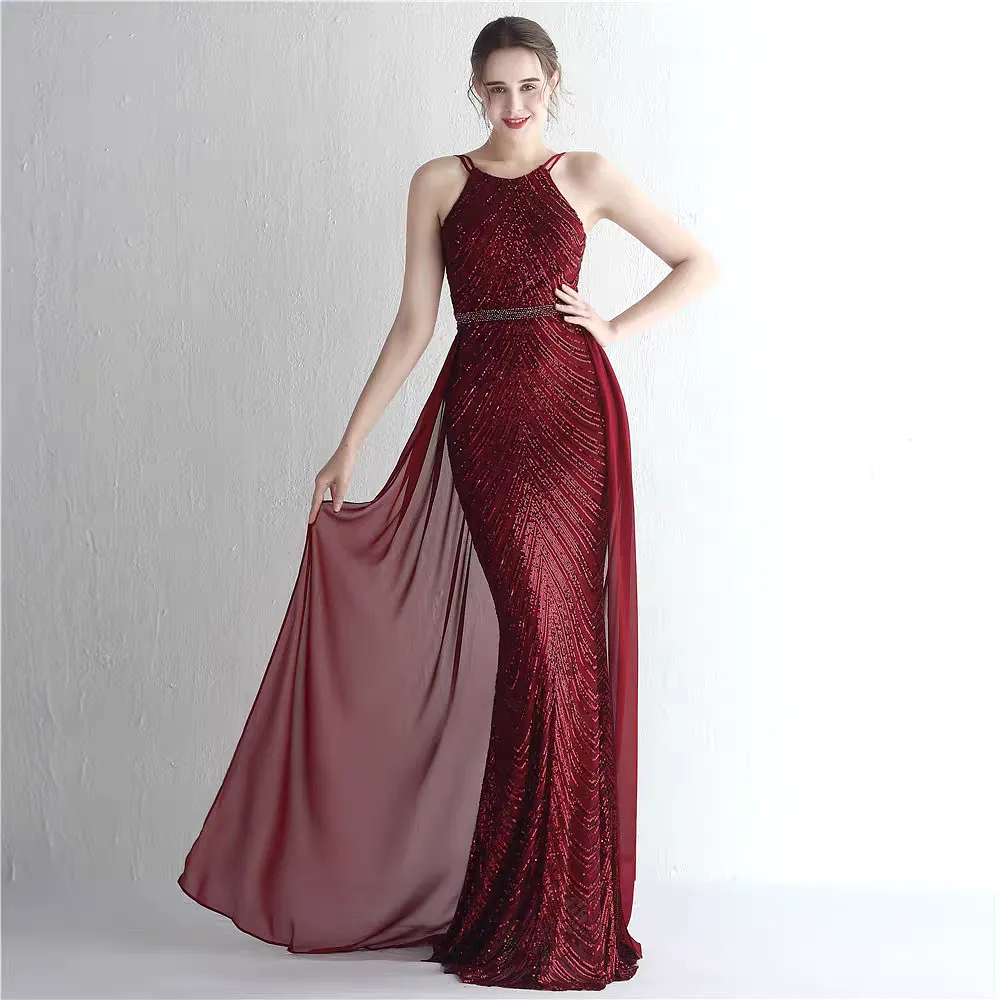 The Freyan Sleeveless Sequined Gown (Available in 6 colours)