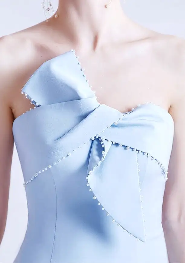 The Kera Sky Blue Tube Gown