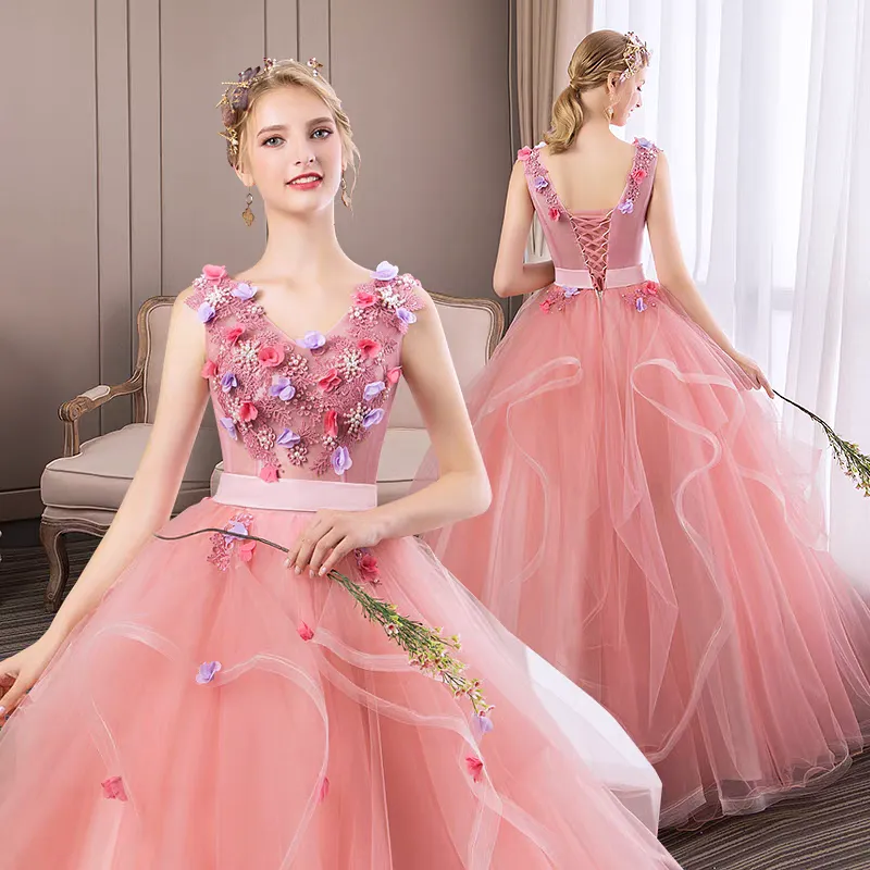 The Madelyn Pink Sleeveless Ball Gown