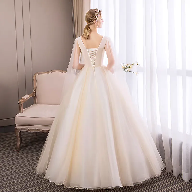 The Meyson Champagne Flora Ball Gown