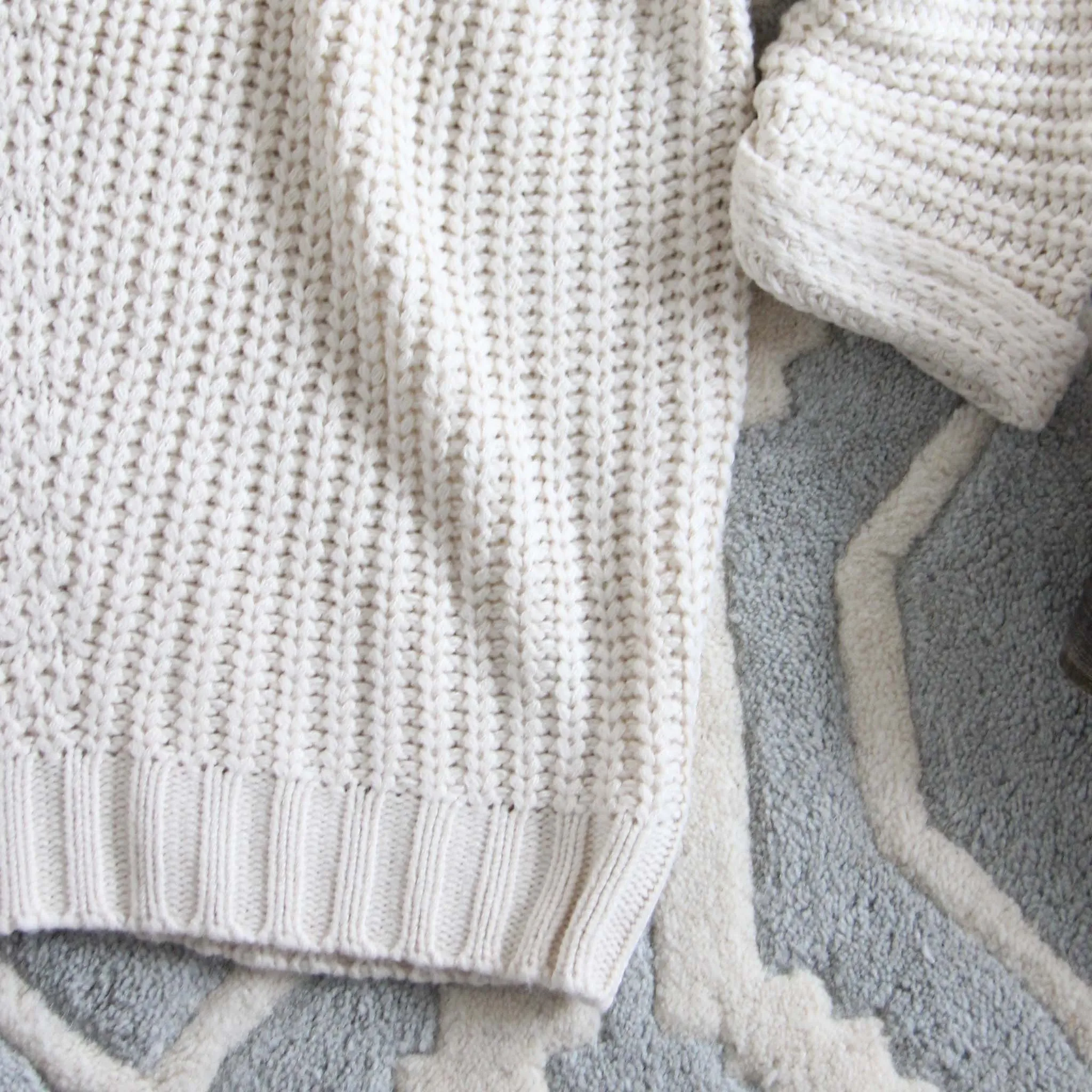 The Nubby Knit Sweater in Cream