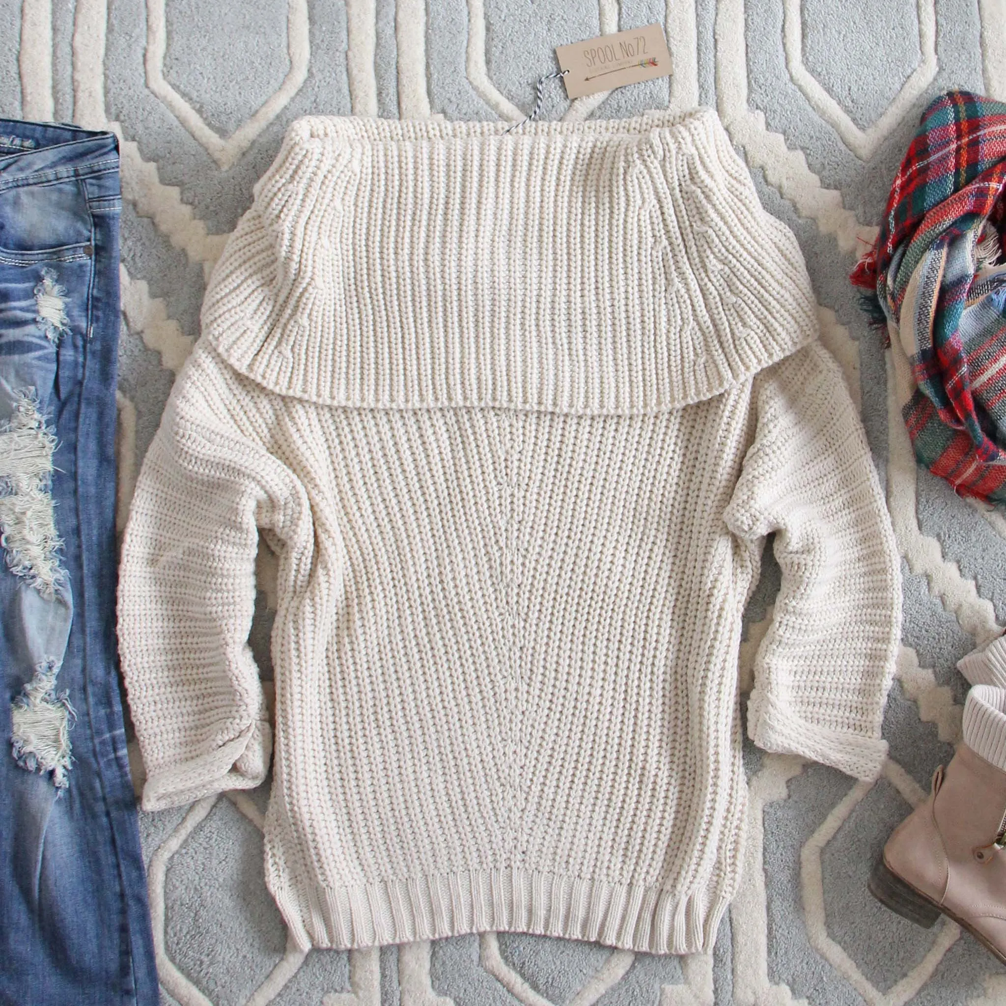 The Nubby Knit Sweater in Cream