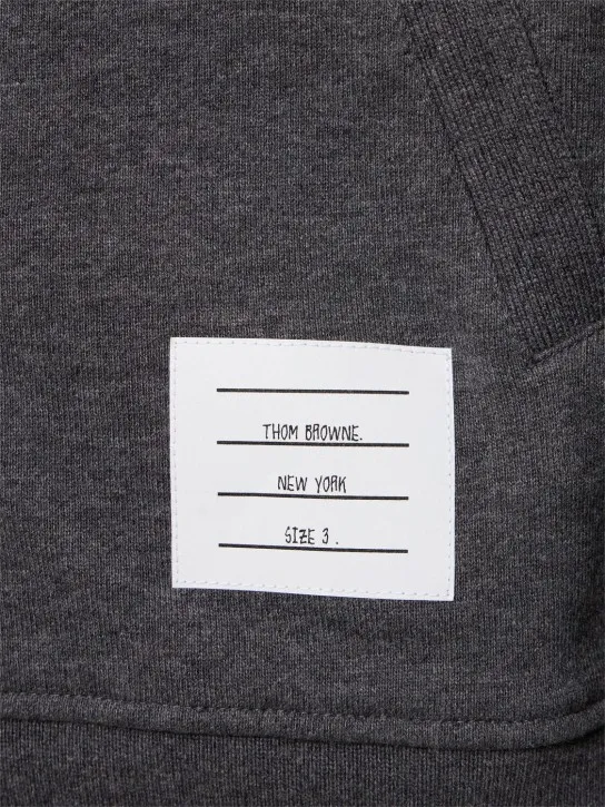 Thom Browne   Zip-up stripes cotton sweatshirt hoodie 