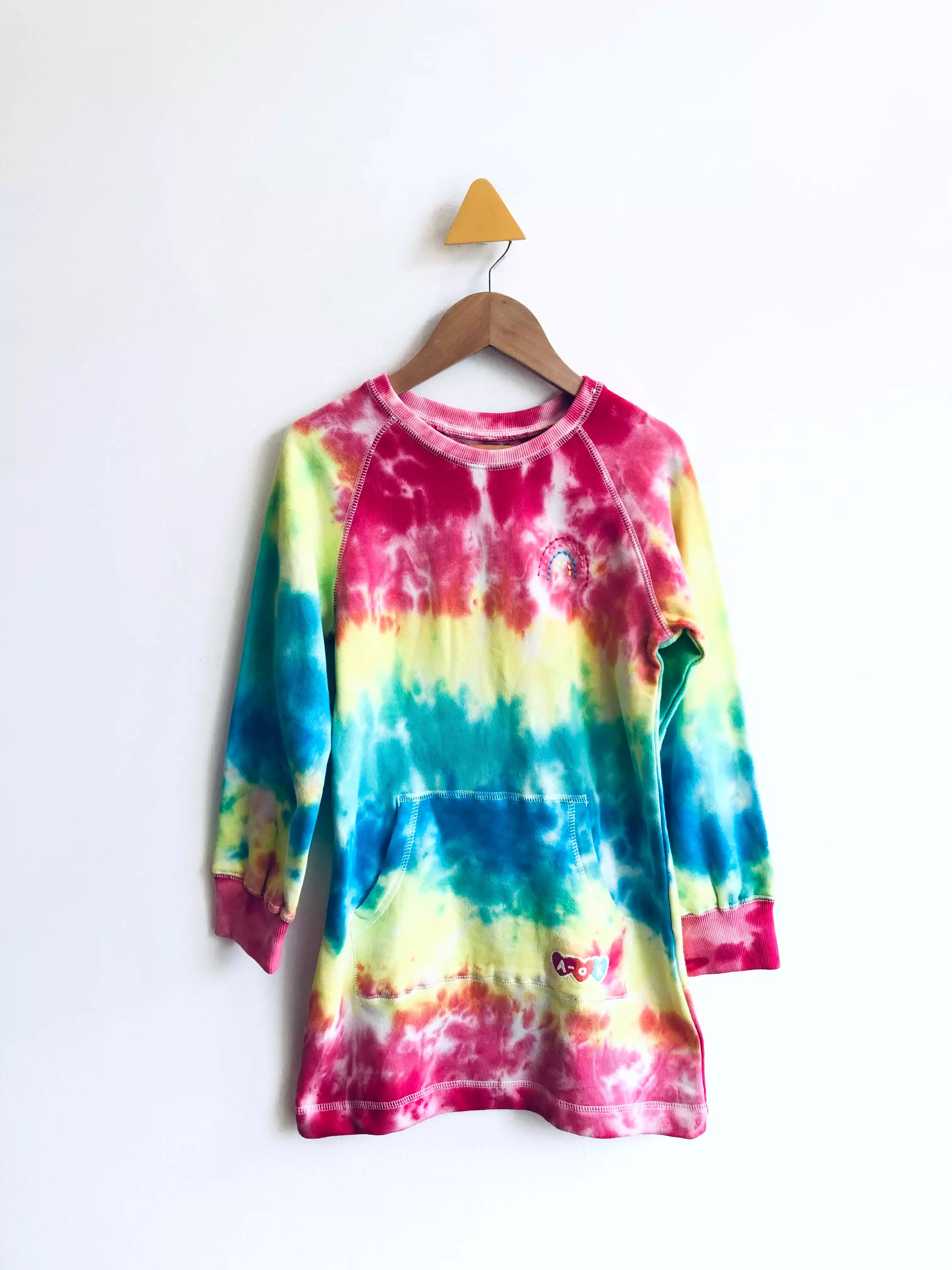 Tie Dye Sweatshirt Dress // 7Y