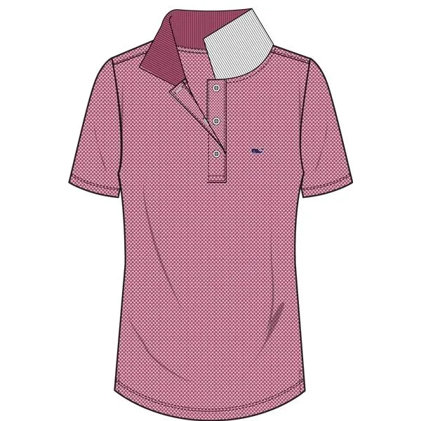 Vineyard Vines Women's Short Sleeve Pique Polo 2K1066 Deep Bay