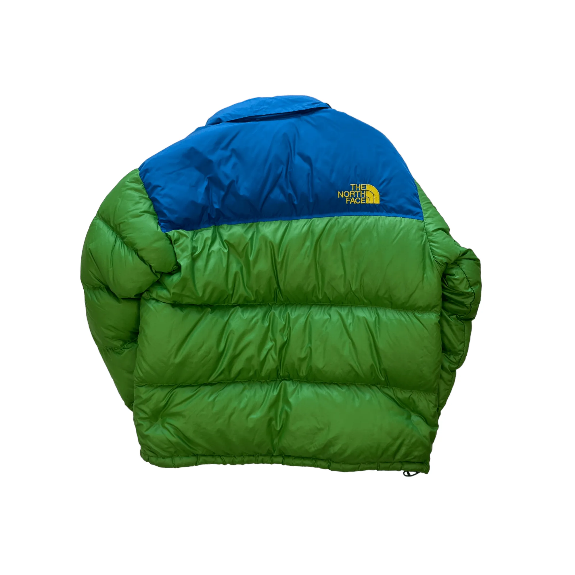 Vintage Green + Blue The North Face (TNF) Puffer Coat - Medium