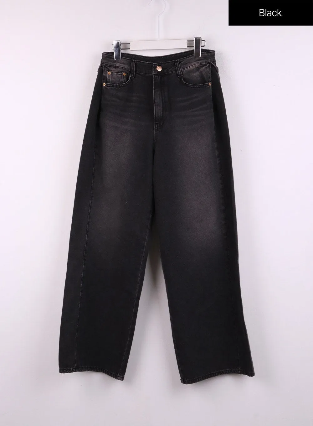 Washed Denim Wide-Leg Jeans CJ426