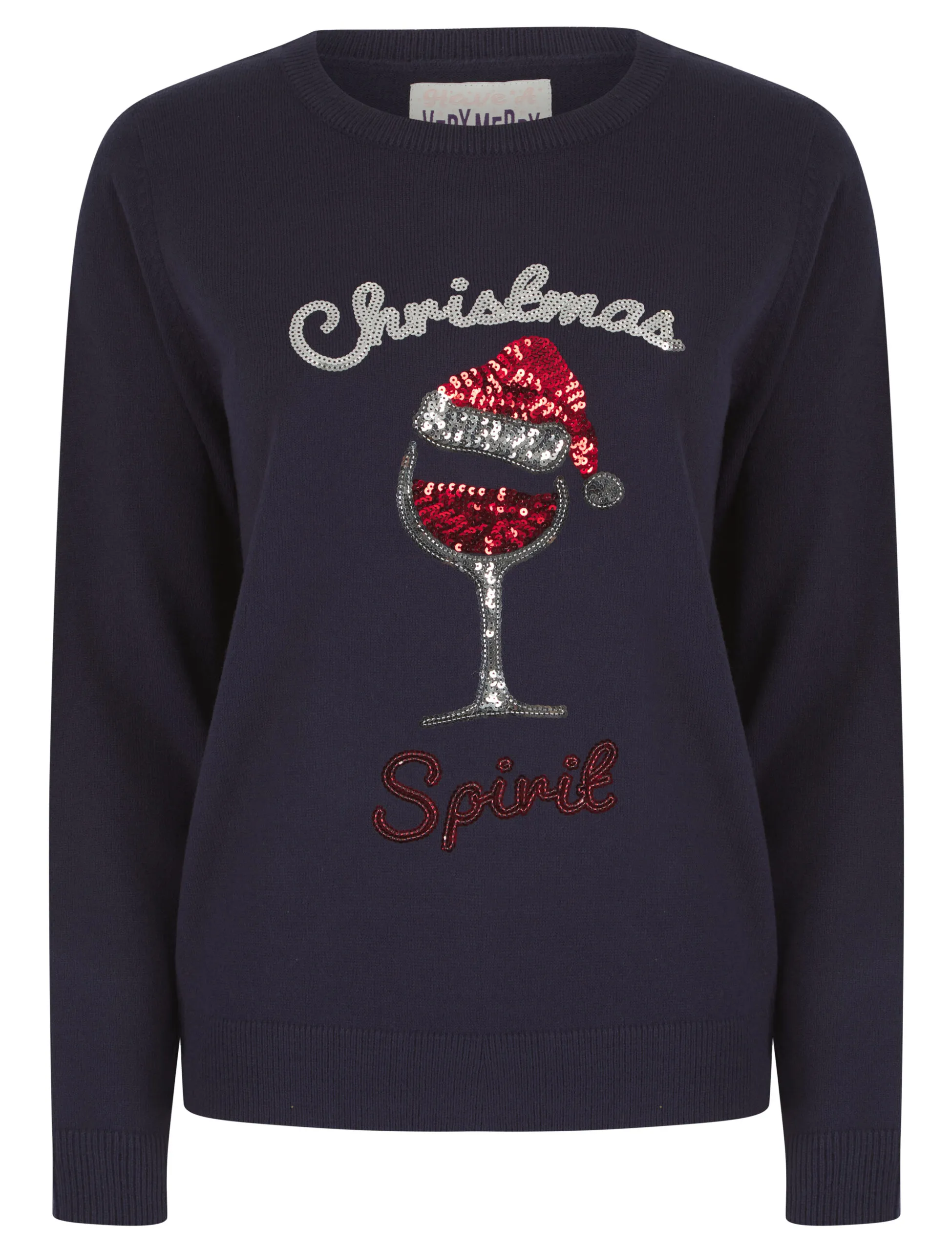 Womens Christmas Novelty Jumper Sparkly Xmas Sweater