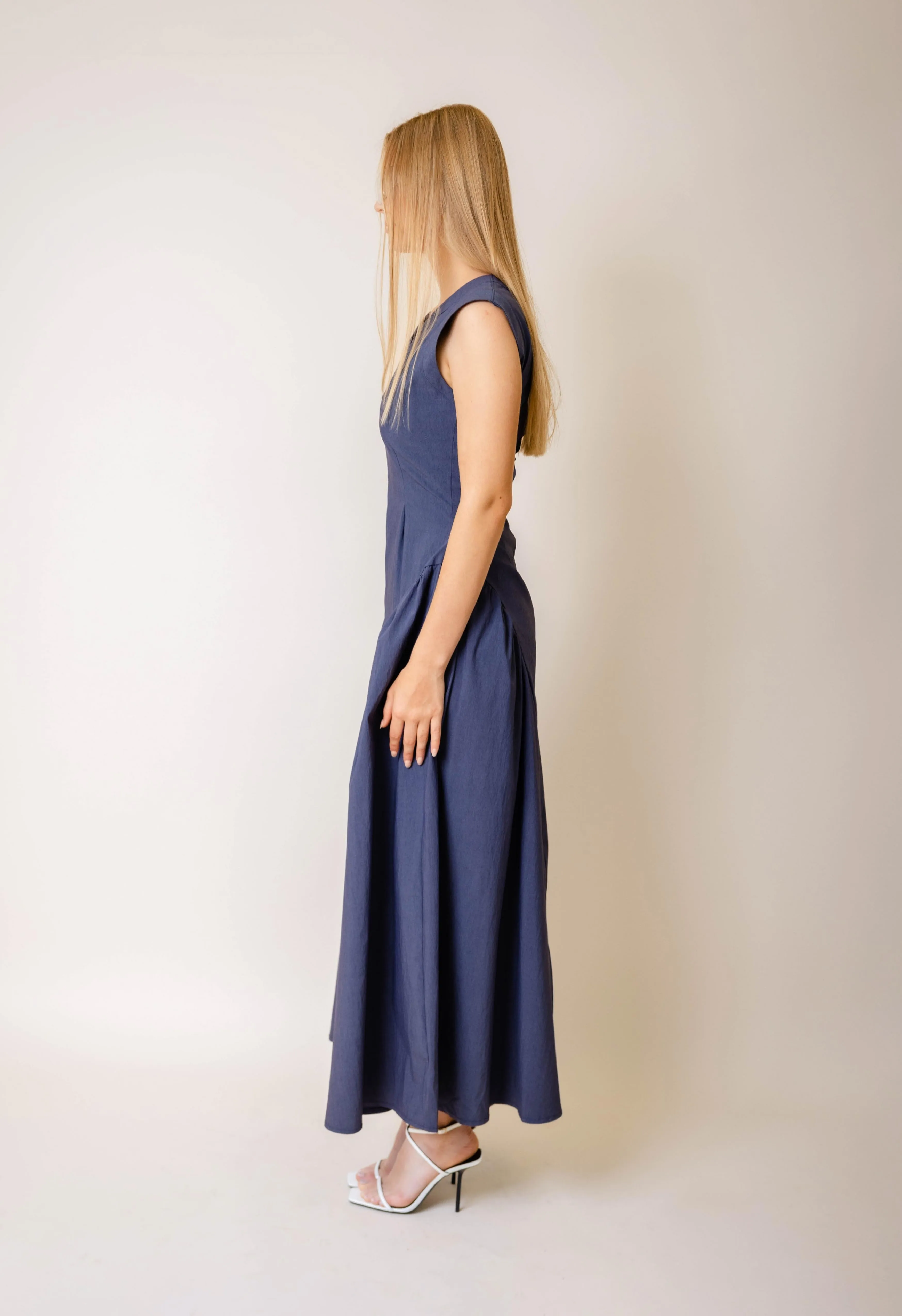 Zahara Navy Dress