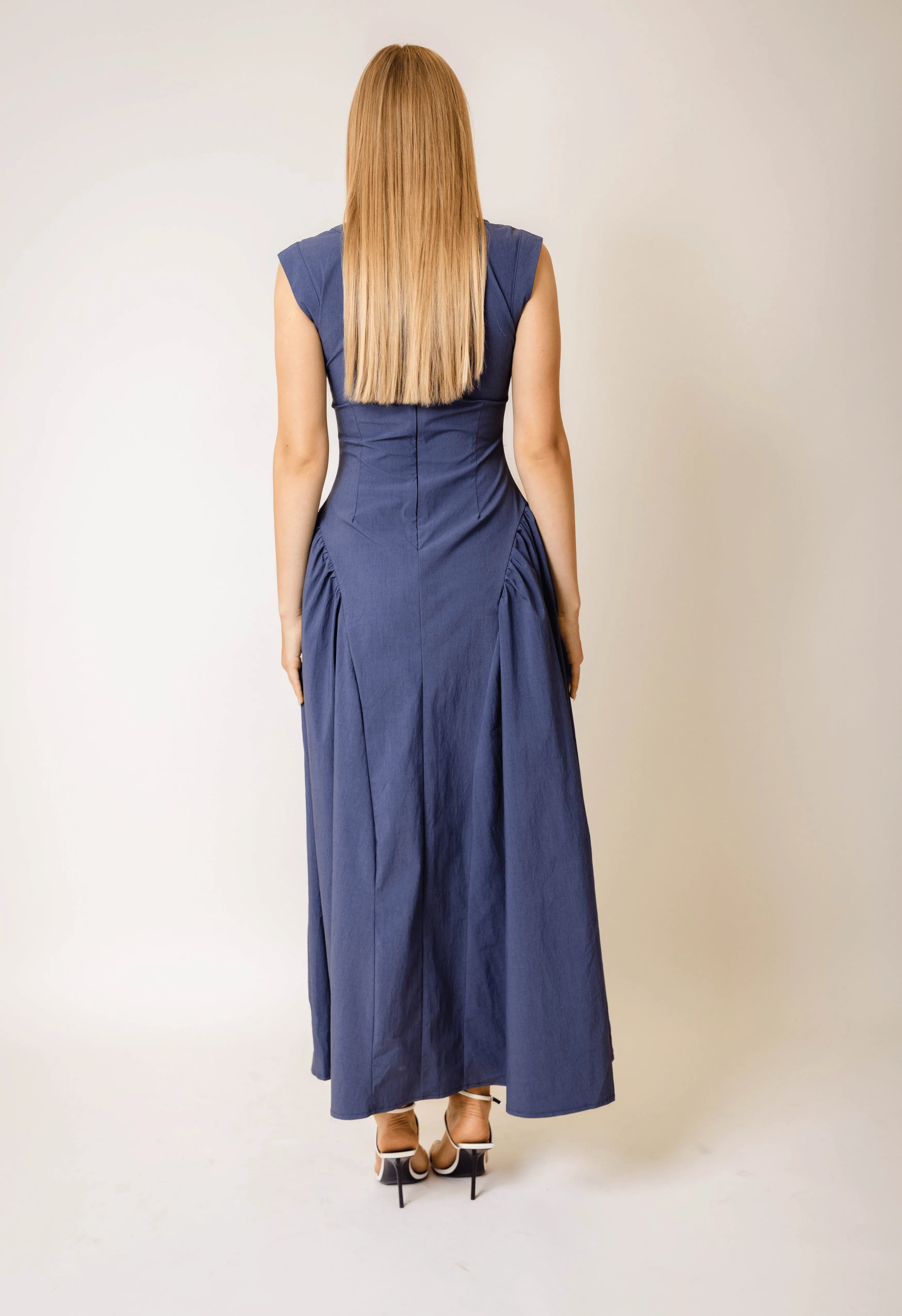 Zahara Navy Dress